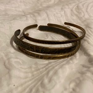 Set of 3 gold bangles